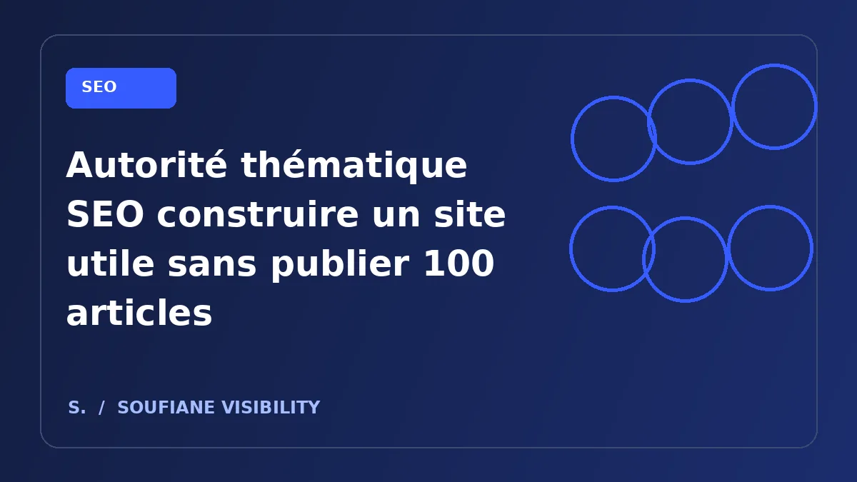 Illustration du guide : Autorité thématique : publier moins, répondre mieux