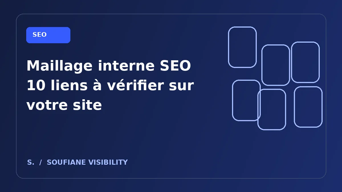Illustration du guide : Maillage interne SEO : relier les bonnes pages
