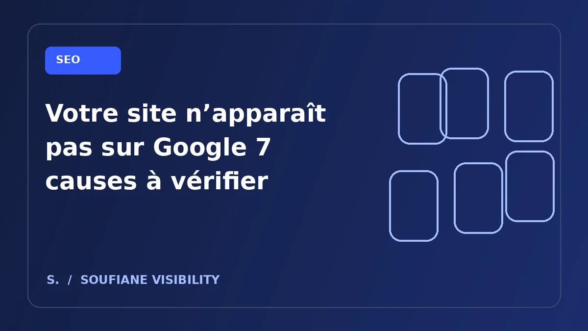 Illustration du guide : Votre site n’apparaît pas sur Google : diagnostic par priorité