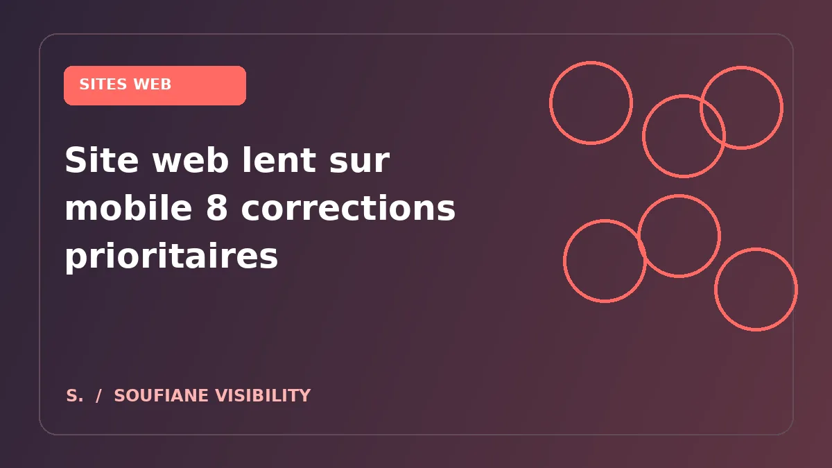 Illustration du guide : Site lent sur mobile : les corrections utiles avant tout